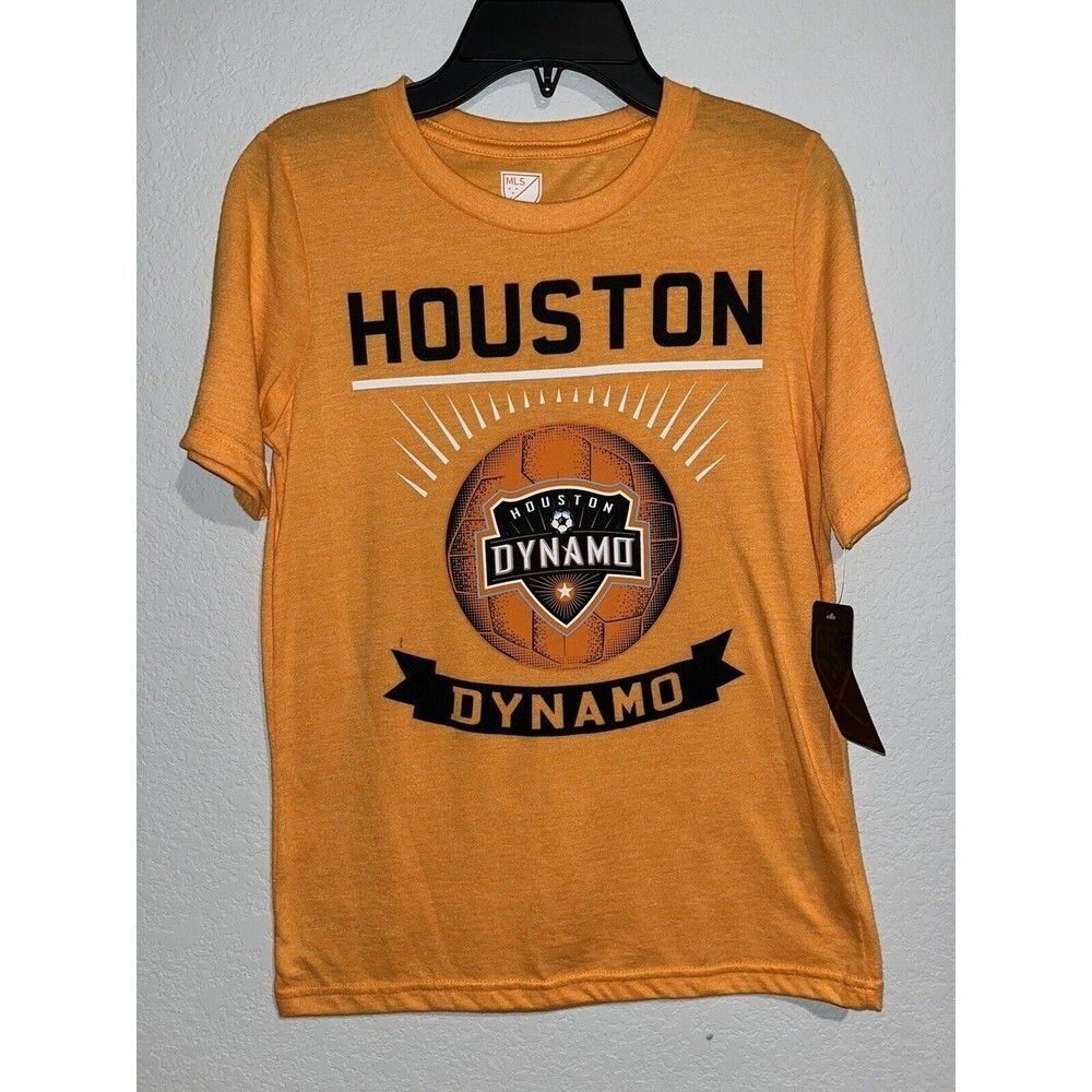 Youth Houston Dynamo T-shirts orange black large